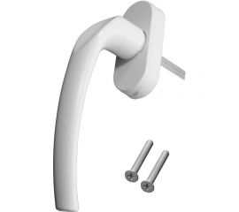 Оконная ручка для ПВХ Левша ""Комфорт-пластик"", белая У1-2281.Б 