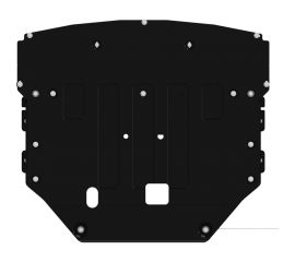 Защита картера и КПП SHERIFF для KIA Carnival 2014-2021 2.2TDi AT FWD, универсальнай штамповка, сталь 2.0 мм, с крепежом 4266 