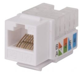 Вставка Keystone WRline WR-KJ-RJ45-C5E-90 Jack RJ-45, 90 градусов, категория 5e, неэкранированная, заделка тип 110, цвет белый 505212 