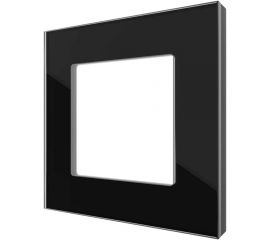 Однопостовая рамка CGSS стеклянная, черная Эстетика GL-P101-BCG 