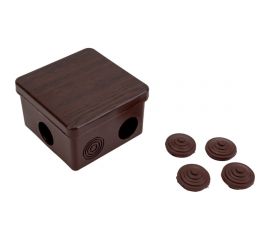 Распаячная коробка IEK км 80x80x50мм о/к ip54 7 вв. дуб UKO31-080-080-050-K24-54 