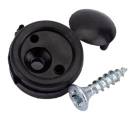 Зеркалодержатель Tech-Krep пластиковый для мебели черный с шурупом 8 шт. пакет 152228 