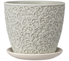 Горшок ООО КОМПОЗИТ Орнамент светло-серый бутон №3. КБ-Б3-156-46 