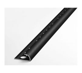Профиль окантовочный полукруглый алюминиевый ЛУКА 9 мм, 2,7 м, 5 шт, Черный УТ000021314 