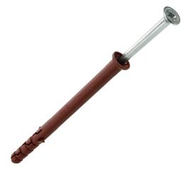 Усиленный нейлоновый дюбель-гвоздь ЕВРОПАРТНЕР multi pro uk, потайная манжета, 6x80 мм, 25 шт. B7 0005 