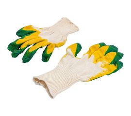 Перчатки с двойным латексным обливом Gigant люкс, 13 класс, зеленые GGL-17 