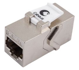 Проходной адаптер Cabeus RJ45-RJ45 (8p8c), категория 6a, экранированный CA-8p8c-C6a-SH 