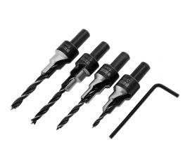 Набор сверл под конфирмат 3-5 мм, 4 шт Denzel 704240 