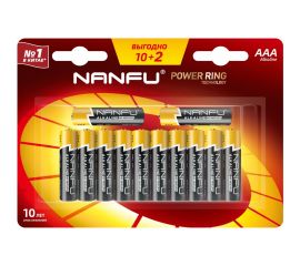 Батарейка NANFU alkaline aaa 10+2шт./бл 6901826017774 