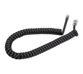 Витой трубочный телефонный шнур REXANT RJ-10, 4P-4C, 2 м, черный 18-2023 