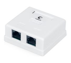 Компьютерная розетка Cabeus RJ-45, категория 5e, двойная, внешняя, Dual IDC WS-8P8C-Cat.5e-2 