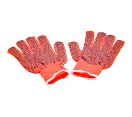 Утепленные акриловые перчатки Gigant с защитой от скольжения, 10 класс, сигнальный цвет GGW-10 