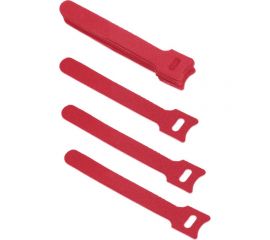 Хомут для кабеля Cabeus липучка с мягкой застежкой, 310x14 мм, красный, 10 шт. CLAMP-310-RD 