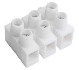 Клемник DKC Полипропилен белый, 3р, 85 град., 450V, 24А, 2,5м.кв. 1шт 43103PL Br 