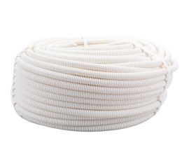 Гофрированная труба Экопласт HFFR легкая, с зондом, без галогена, ПЛЛ диам.20мм ПВ-0(100м) белый 20120HFR-W 