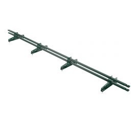 Трубчатый снегозадержатель Borge 3 м, 4 опоры, зеленый мох RAL 6005 01.010.30.04.01.100.6005 