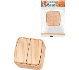 Выключатель TDM 2-кл. открытой установки IP20 10А, сосна ""Дача"" Народная SQ1824-0052 