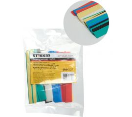 Набор термоусадочных трубок STEKKER HSHTS-840-10M, длина 10 см., коэф. усадки 2:1, мультиколор (21шт в упаковке) 39713 