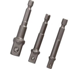 Адаптеры для бит с 1/4"" HEX на 1/2"", 3/8"", 1/4"", квадрат PREMIUM DRAUMET DPAGHK14 