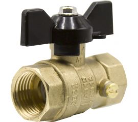 Шаровой кран для манометра LD PRIDE 1/2вн - 1/2вн, с бабочкой, со спуском 550888 