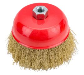 Щетка-чашка (125 мм; М14; латунь) для УШМ vertextools 12300-125 