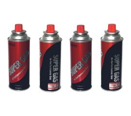 Баллон газовый набор 4 шт, всесезонный, цанговый для портативных газовых приборов SUPER GAS 2711139704 