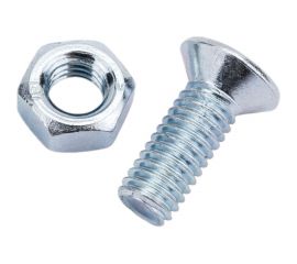 Винт с потайной головкой Невский Крепеж DIN 965 цинк, М6x16 + гайка + шайба, 10 шт. 814064 