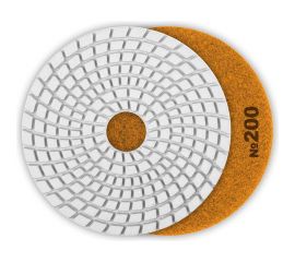 Алмазный гибкий шлифовальный круг для мокрого шлифования ЗУБР 125 мм, №200 29867-200 