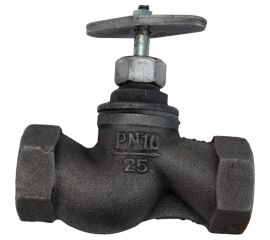 Запорный клапан DN.ru 15кч18п1 Ду25 Ру16 чугунный муфтовый D090-00235 