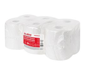 Бумажные полотенца ЛАЙМА M2 PREMIUM с центральной вытяжкой 150 м, 2 слоя, белые, комплект 6 рулонов 112507 