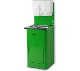 Дачный умывальник Лидер мойка нержавеющая сталь, нагреватель воды, бак 17 л, зеленый 