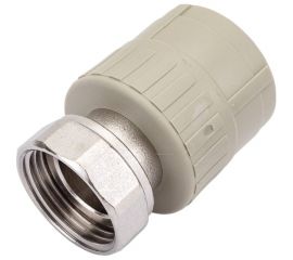 Муфта RTP с накидной гайкой на металлическом штуцере, внутренняя резьба, D25х1 мм, серая 15826 