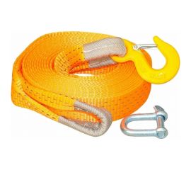 Буксировочный трос АвтоDело 10 т, лента 6 м, крюк-скоба 44511 14671 