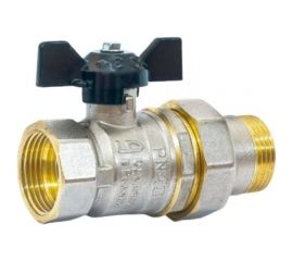 Шаровой кран LD Pride латунь никель Ду 15 Ру40 ВР американка полнопроходной 007-8017 