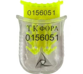Пломба защелка ТПК Технологии Контроля ФОРА для счетчиков цвет желтый 250 шт. 24130 