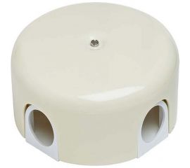 Распределительная коробка Bironi 110мм, пластик, цвет Слоновая кость (4 кабельных ввода в комплекте) B1-522-211-K 