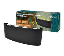 Настенный накладной светильник duwi NUOVO LED 8Вт ABS пластик 3000К IP54 черный 8 лучей 24772 6 