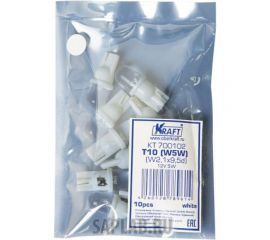 Светодиодная лампа KRAFT T10 W5W W2.1x9.5d 12v White упаковка 10 шт. KT 700102 