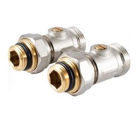 Узел нижнего подключения радиатора PROFACTOR прямой шаровой 1/2х3/4 ЕК PF RVS 612 