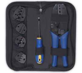 Набор инструментов Cabeus инструмент обжимной для кабельных наконечников, отвертка, сменные насадки 5 шт. HT-TK-04 