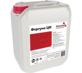 Концентрированное кислотное средство для очистки поверхностей от ржавчины, известкового налета, остатков цементного раствора ХИМИТЭКС Фортуна ЦМ, 5 л, ФЦМ049/5ЛК 