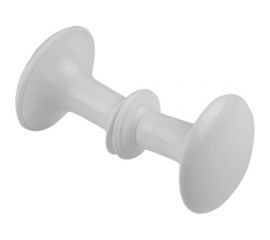 Дверная ручка кнопка STARFIX пластмассовая, белая SMP-50653-1 