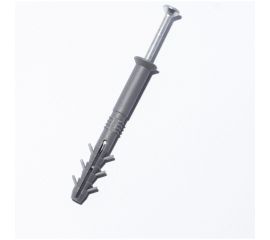 Дюбель с ударным шурупом МВИС Крепежные системы дюбель-гвоздь с усами, 6x60 мм, полипропилен, потай., 100 шт. ДБМ0660П 