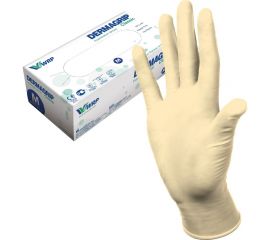 Латексные смотровые перчатки Dermagrip CLASSIС 100 штук, размер M CТ0000000691 