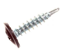 Саморез с прессшайбой Качественный крепеж коричневая 4,2х19 сверло 250 шт 0300221 КЧ 