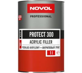 Грунт Novol PROTECT 300 MS 2К акрил. банка 1л, с отвердителем 0.2л, серый X6118905 