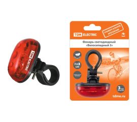 Светодиодный фонарь TDM Велосипедный 3 3 режима работы, 3 LED, 20 лм/Вт 2*AAA SQ0350-0029 