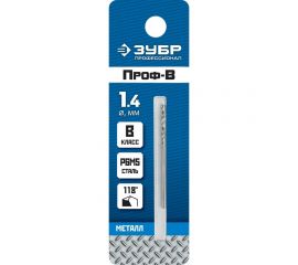 Сверло по металлу ЗУБР Профессионал 1.4х40 мм, сталь Р6М5 29621-1.4 