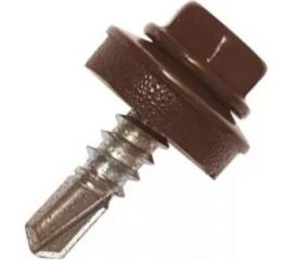 Кровельный саморез STARFIX 4,8x19 мм, цинк, шайба с прокладкой, PT3, RAL 8019, 250 шт. SMC2-22690-250 