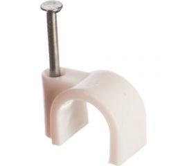 Круглая скоба с гвоздем Зубр для крепления кабеля 12мм, 40шт 45111-12 